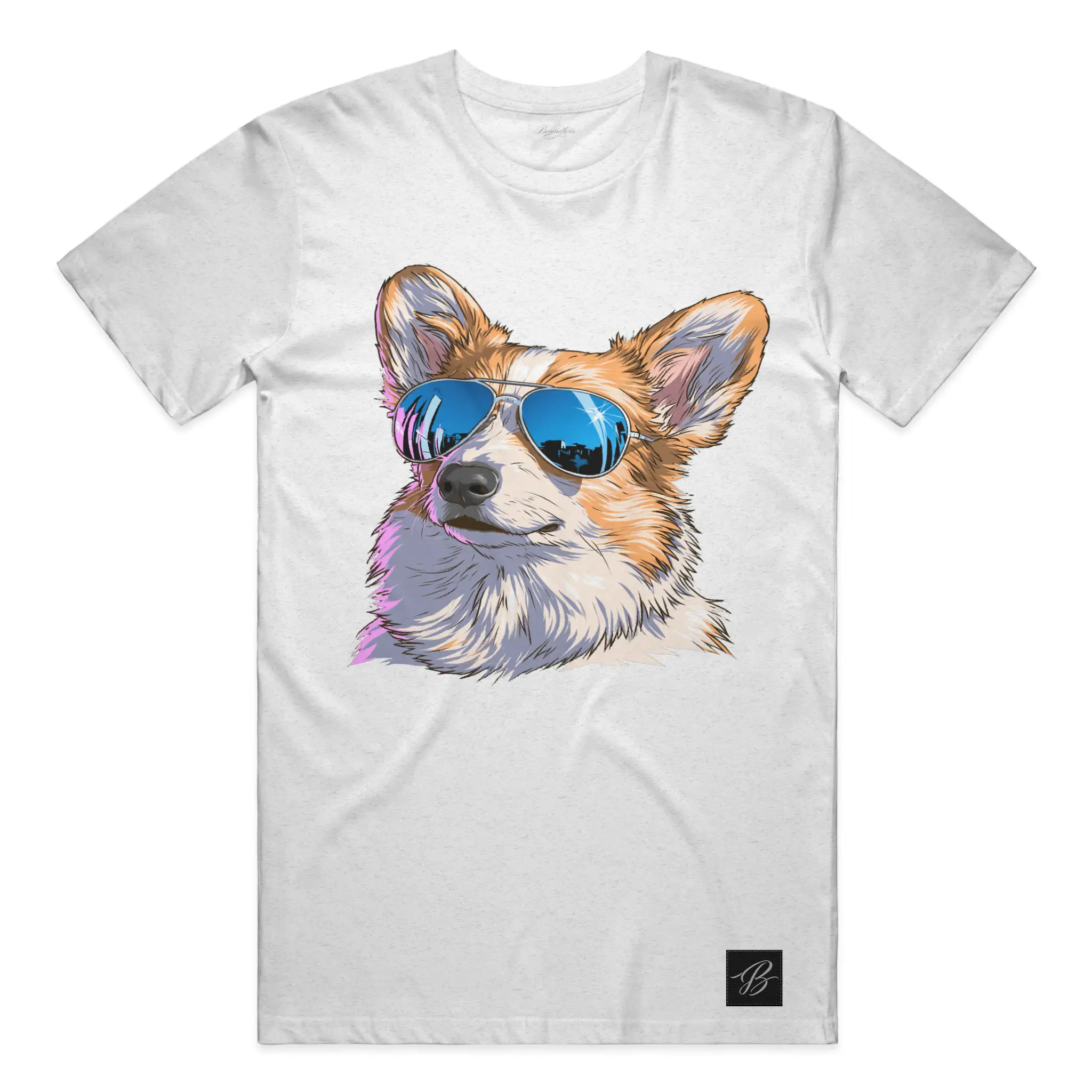 Too Cool Corgi T shirt Heather Short Sleeve