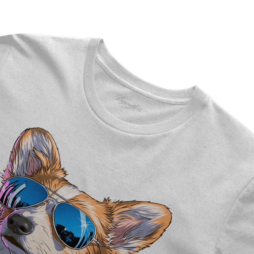 Too Cool Corgi T shirt Heather Short Sleeve