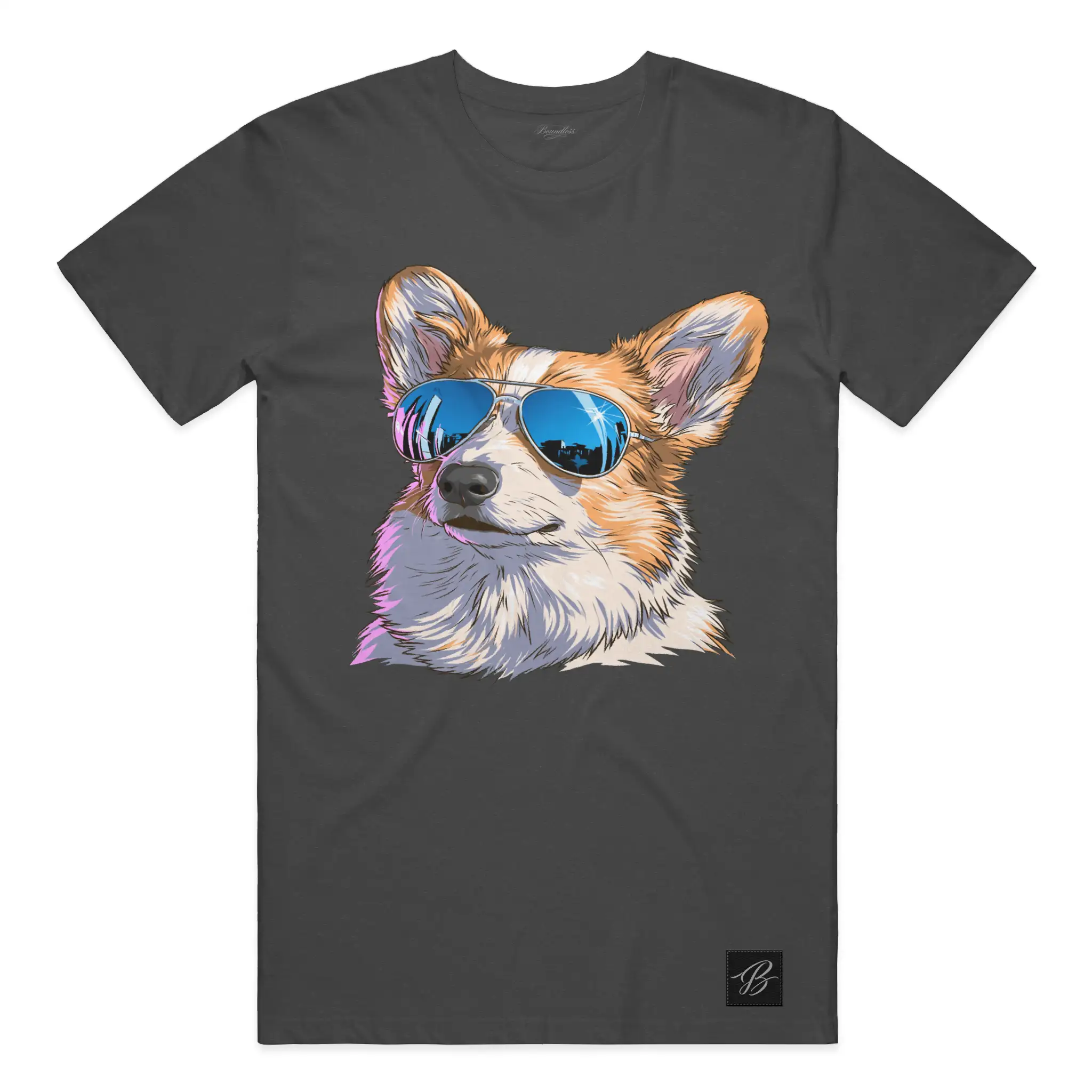 Too Cool Corgi T shirt Heather Short Sleeve