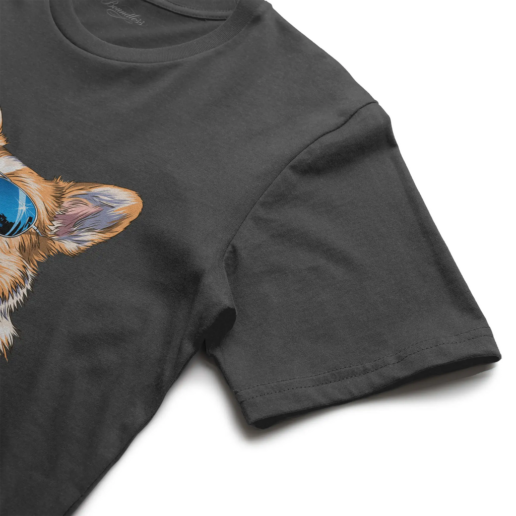 Too Cool Corgi T shirt Heather Short Sleeve