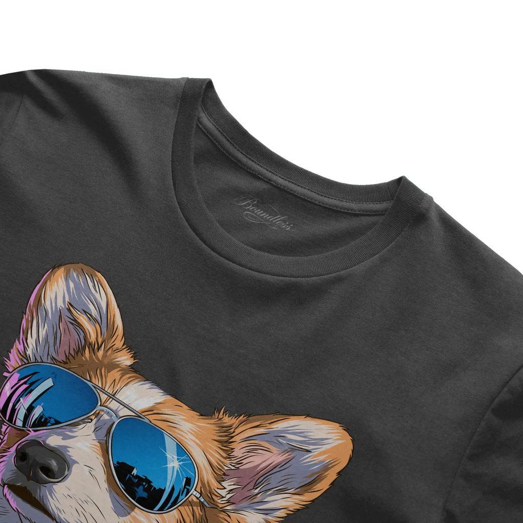 Too Cool Corgi T shirt Heather Short Sleeve